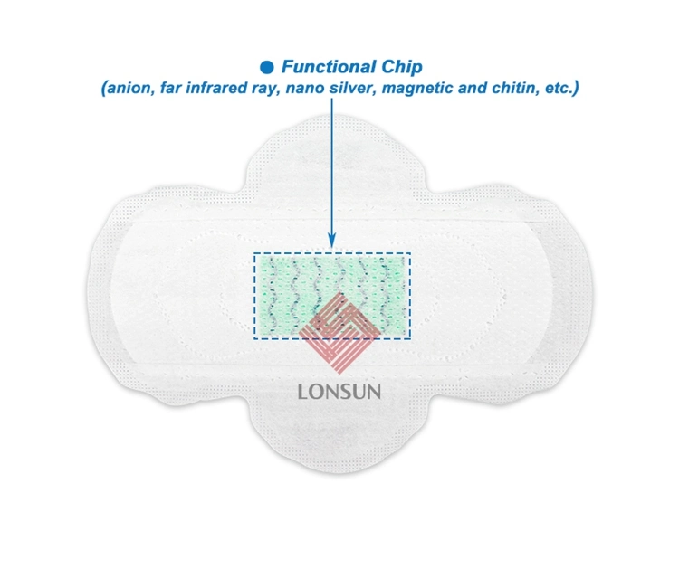 Functional Acquisitive Distribution Layer Anion Chip Sanitary Napkin Pads Material